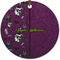 Witches On Halloween Ceramic Flat Ornament - Circle (Front)
