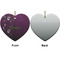 Witches On Halloween Ceramic Flat Ornament - Heart Front & Back (APPROVAL)