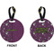 Witches On Halloween Circle Luggage Tag (Front + Back)