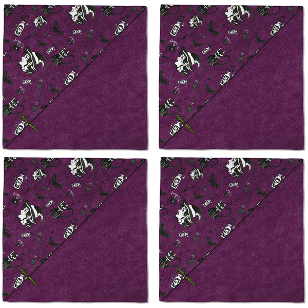 Witches On Halloween Cloth Napkins - Personalized Dinner (APPROVAL) Set of 4
