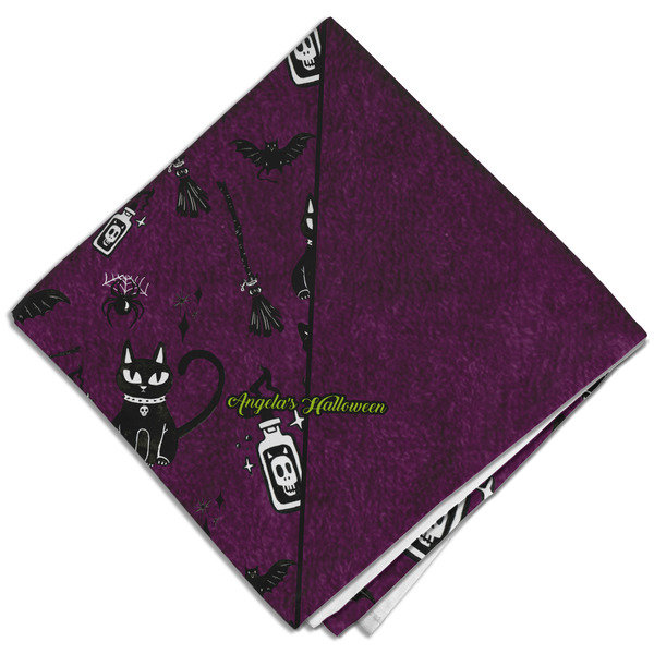 Custom Witches On Halloween Cloth Dinner Napkin - Single w/ Name or Text