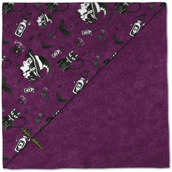 Witches On Halloween Cloth Napkins - Personalized Dinner (Full Open)
