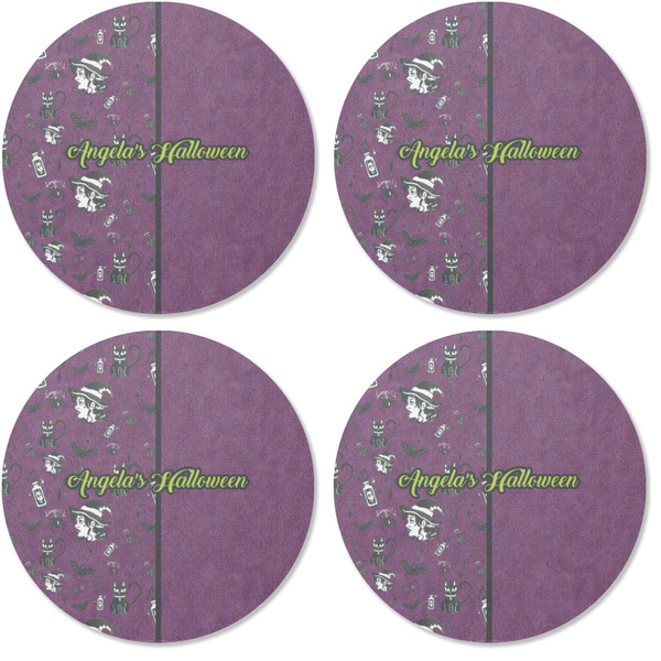 Witches On Halloween Coaster Round Rubber Back - Apvl