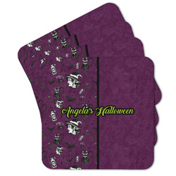 Witches On Halloween Cork Coaster - Set of 4 w/ Name or Text