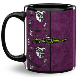 Witches On Halloween 11 Oz Coffee Mug - Black (Personalized)