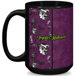 Witches On Halloween 15 Oz Coffee Mug - Black (Personalized)