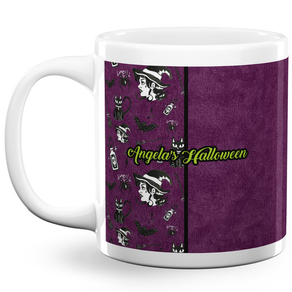 Custom Witches On Halloween 20 Oz Coffee Mug - White (Personalized)