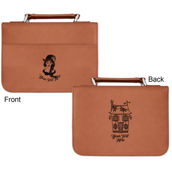 Witches On Halloween Cognac Leatherette Bible Covers - Small Double Sided Apvl