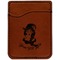 Witches On Halloween Cognac Leatherette Phone Wallet close up