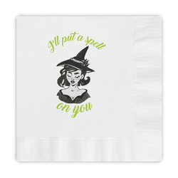 Witches On Halloween Embossed Decorative Napkins (Personalized)