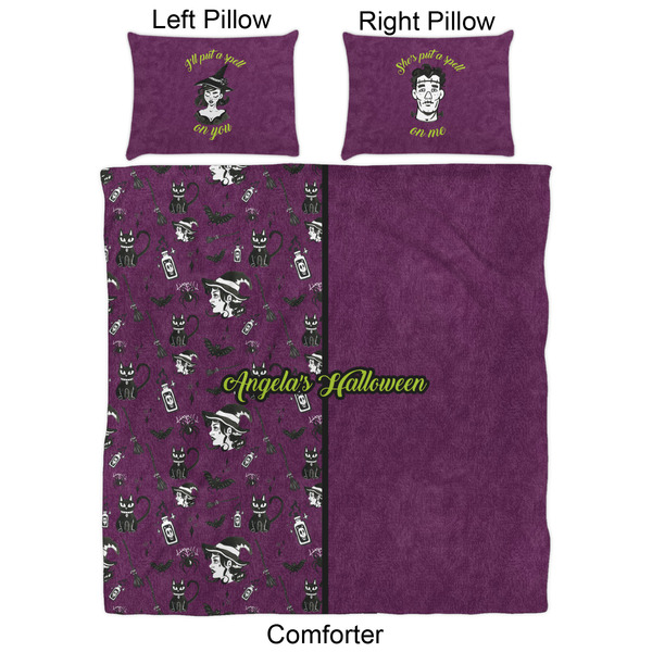 Witches On Halloween Comforter Set - Queen - Approval