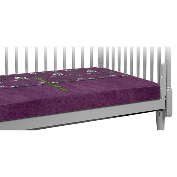 Custom Witches On Halloween Crib Fitted Sheet (Personalized)