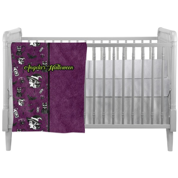Custom Witches On Halloween Crib Comforter / Quilt (Personalized)