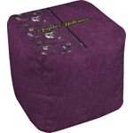 Witches On Halloween Cube Pouf Ottoman (Personalized)