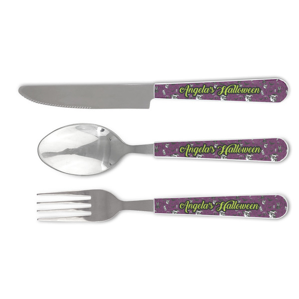 Custom Witches On Halloween Cutlery Set (Personalized)