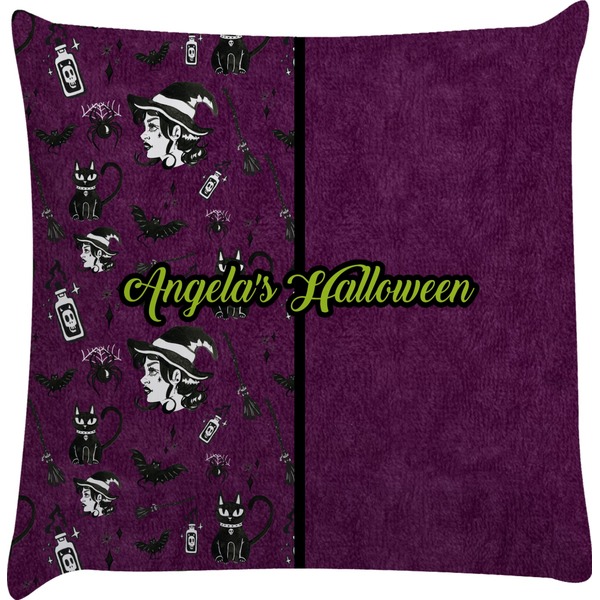 Custom Witches On Halloween Decorative Pillow Case (Personalized)