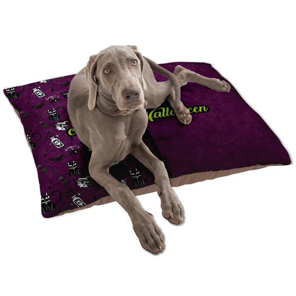 Custom Witches On Halloween Dog Bed - Large w/ Name or Text