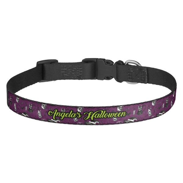 Custom Witches On Halloween Dog Collar (Personalized)