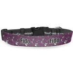 Witches On Halloween Deluxe Dog Collar - Large (13" to 21") (Personalized)