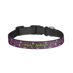Witches On Halloween Dog Collar - Small (Personalized)