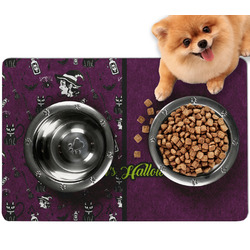 Witches On Halloween Dog Food Mat - Small w/ Name or Text