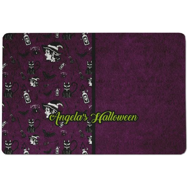 Custom Witches On Halloween Dog Food Mat w/ Name or Text