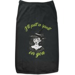 Witches On Halloween Black Pet Shirt (Personalized)