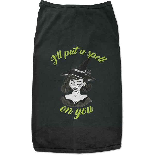 Custom Witches On Halloween Black Pet Shirt - M (Personalized)
