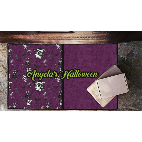 Witches On Halloween Door Mat - LIFESTYLE (Lrg)