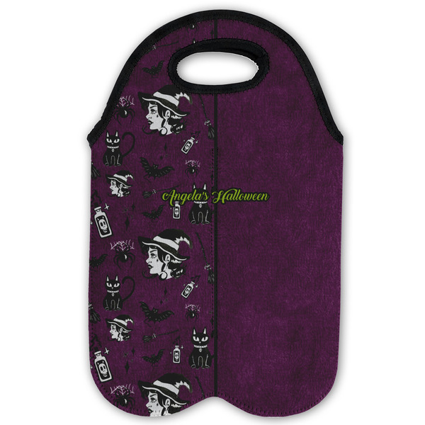 Witches On Halloween Double Wine Tote - Flat (new)