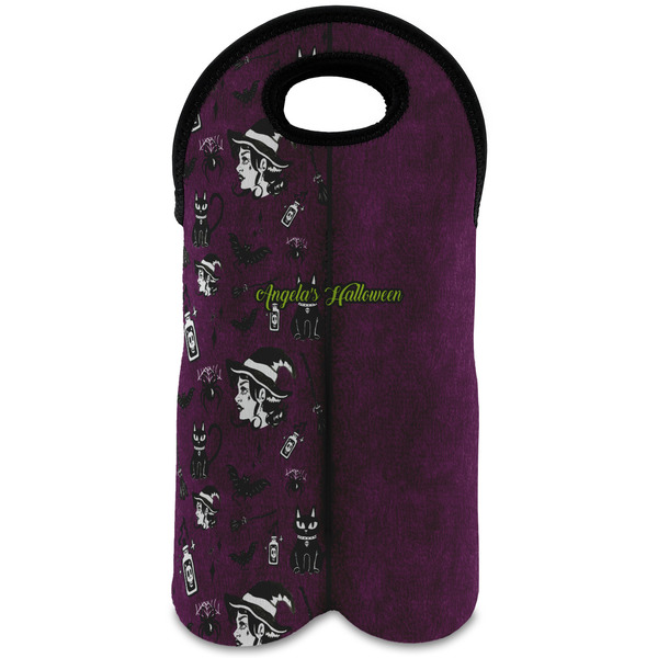 Custom Witches On Halloween Wine Tote Bag (2 Bottles) (Personalized)