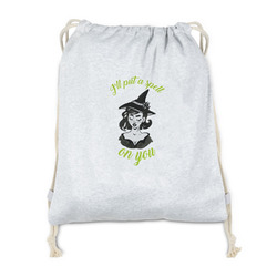 Witches On Halloween Drawstring Backpack - Sweatshirt Fleece - Double Sided (Personalized)