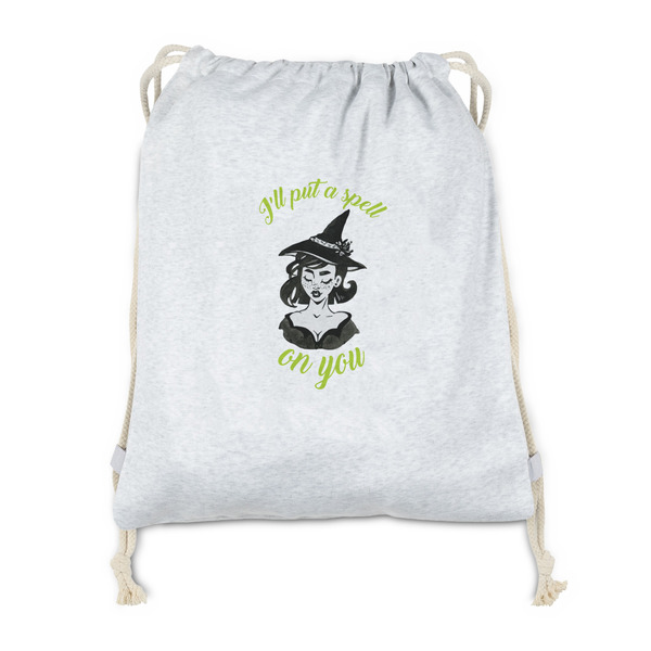 Custom Witches On Halloween Drawstring Backpack - Sweatshirt Fleece (Personalized)