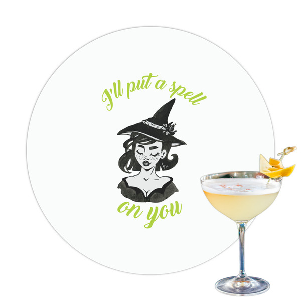 Custom Witches On Halloween Printed Drink Topper (Personalized)
