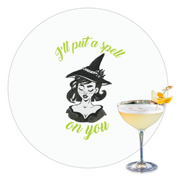Witches On Halloween Printed Drink Topper - 3.5" (Personalized)