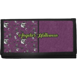Witches On Halloween Canvas Checkbook Cover (Personalized)