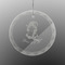 Witches On Halloween Engraved Glass Ornament - Round (Front)