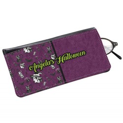 Witches On Halloween Genuine Leather Eyeglass Case (Personalized)