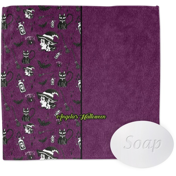 Custom Witches On Halloween Washcloth (Personalized)
