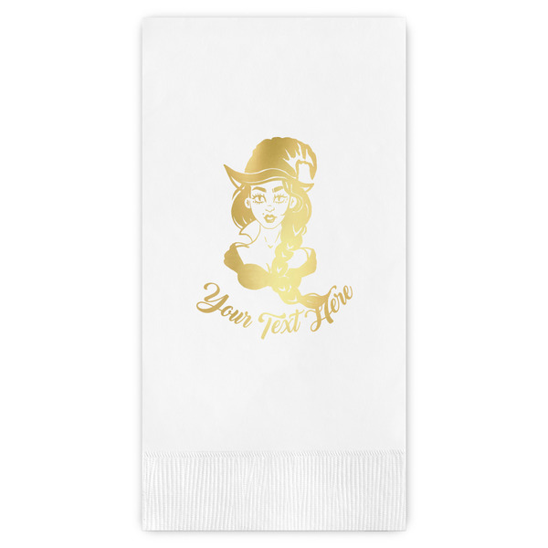 Custom Witches On Halloween Guest Napkins - Foil Stamped (Personalized)