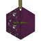 Witches On Halloween Frosted Glass Ornament - Hexagon
