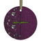 Witches On Halloween Frosted Glass Ornament - Round