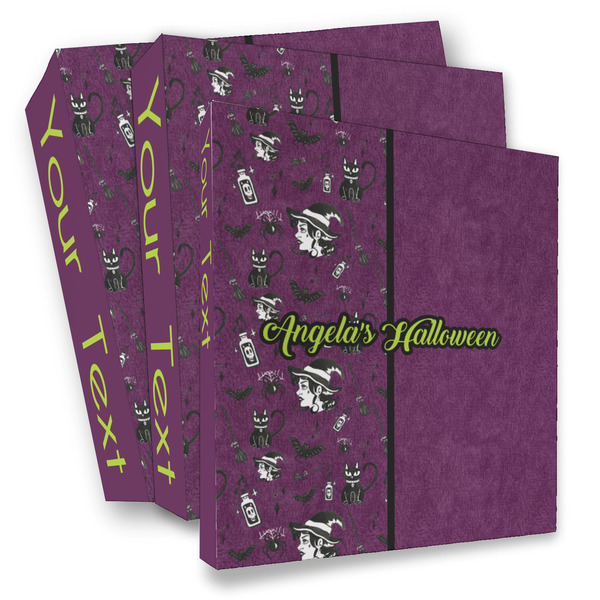 Custom Witches On Halloween 3 Ring Binder - Full Wrap (Personalized)