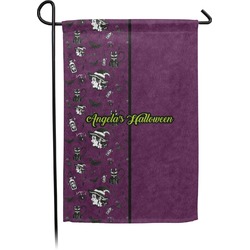 Witches On Halloween Small Garden Flag - Double Sided w/ Name or Text