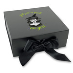 Witches On Halloween Gift Box with Magnetic Lid - Black (Personalized)