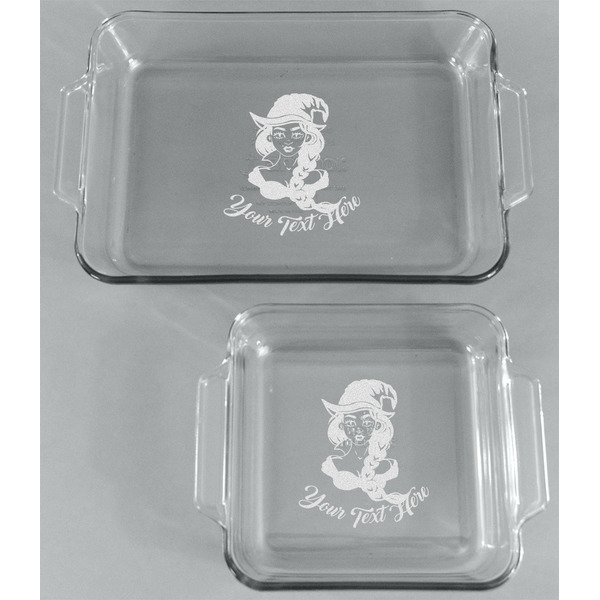 Witches On Halloween Glass Baking Dish Set - FRONT