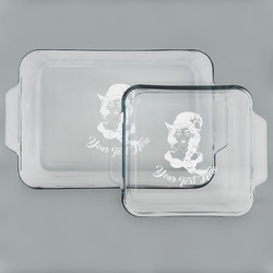 Witches On Halloween Set of Glass Baking & Cake Dish - 13in x 9in & 8in x 8in (Personalized)