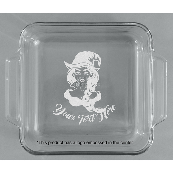 Witches On Halloween Glass Cake Dish - APPROVAL (8x8)