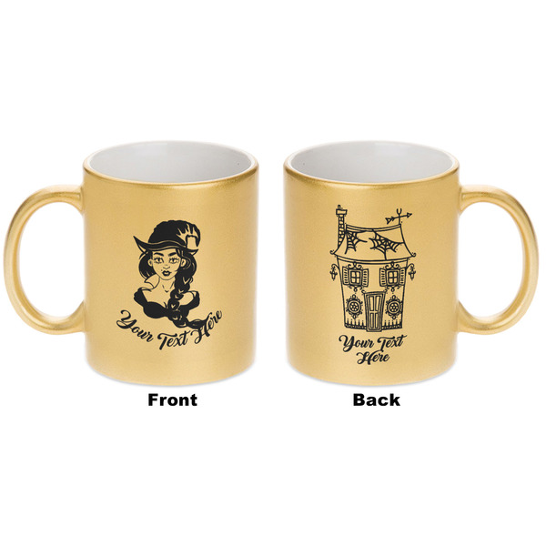 Witches On Halloween Gold Mug - Apvl