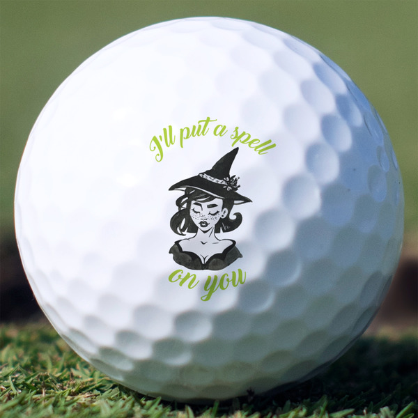 Custom Witches On Halloween Golf Balls - Titleist Pro V1 - Set of 3 (Personalized)